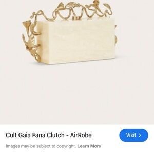 Cult Gaia Look a like custom made acrylic Cream Clutch